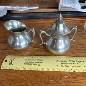Royal Holland Pewter Cream and Sugar Set